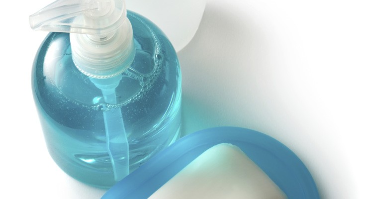 0374_184976031 image of pump soap dispenser and bar of soap