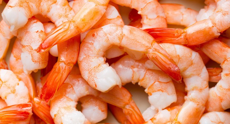 tasty prawns pile of cooked shrimp